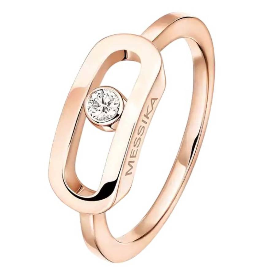 Messika Move Uno 18k Rose Gold Diamond Ring, Size 50 | Jomashop.com & JomaDeals.com
