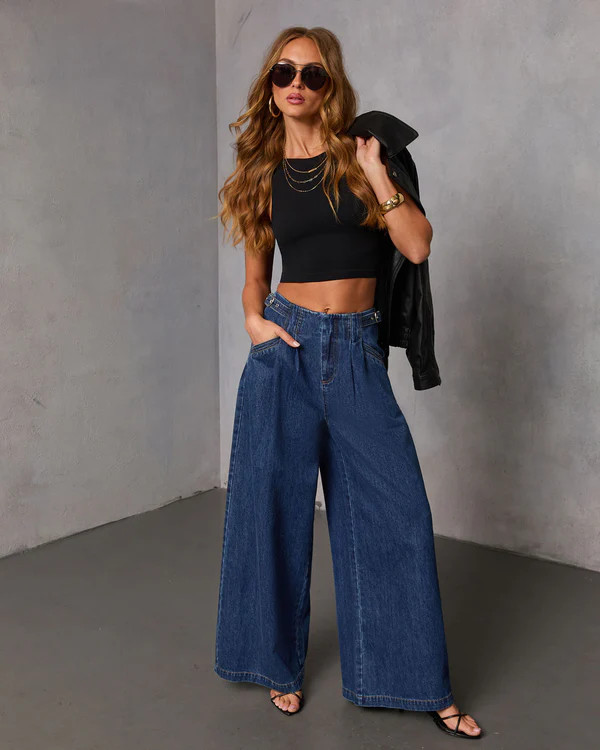 Easy Classic Stretch High Rise Wide Leg Jeans | VICI