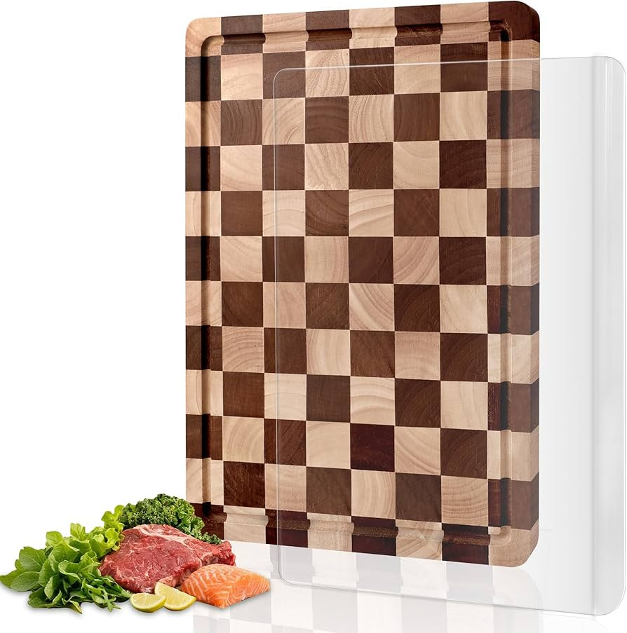 Checkered Cutting Board and Acrylic Cutting Board Set, 2 PCS Cutting Boards for Kitchen, Checkerb... | Amazon (US)