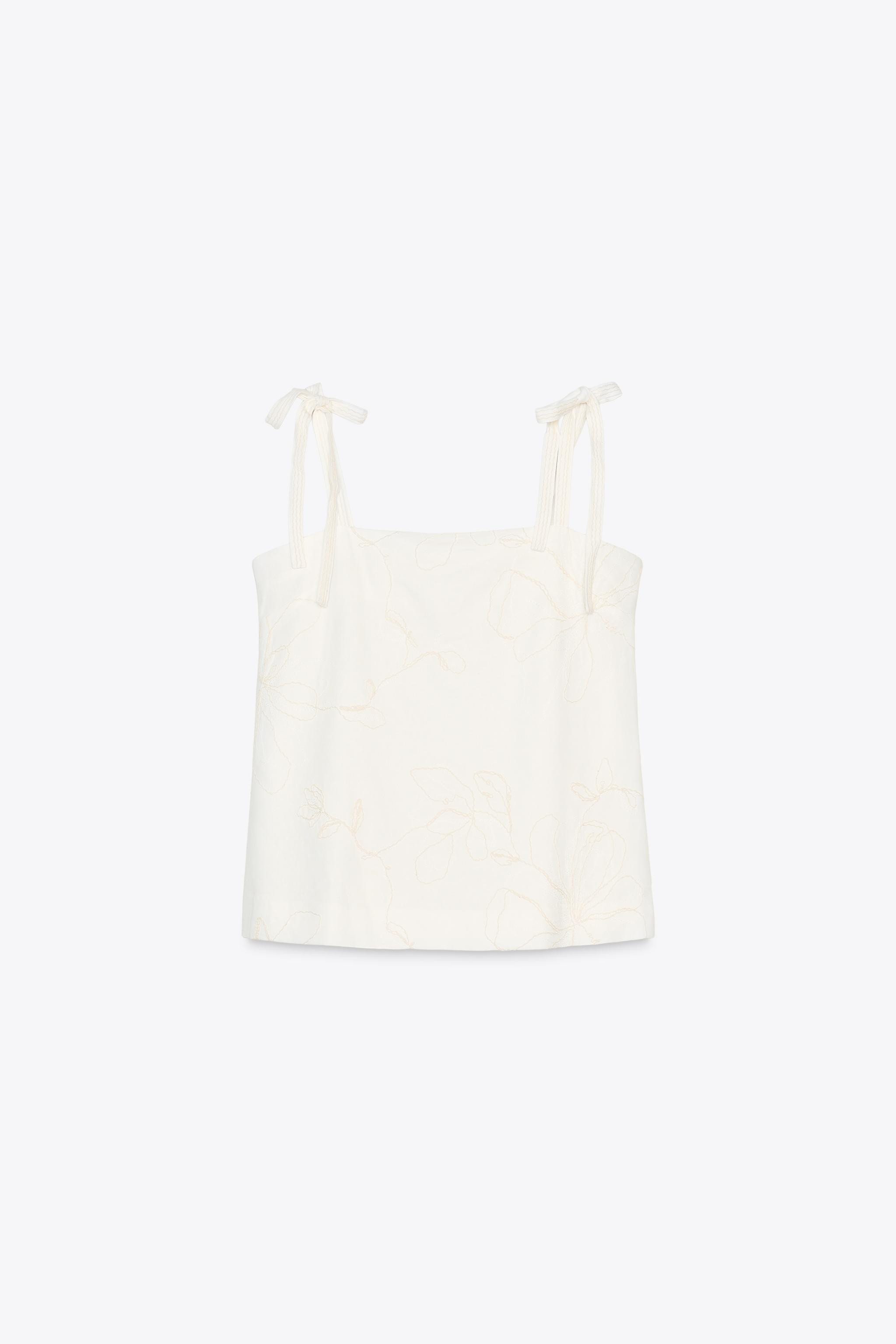 ZW COLLECTION EMBROIDERED TOP | Zara UK