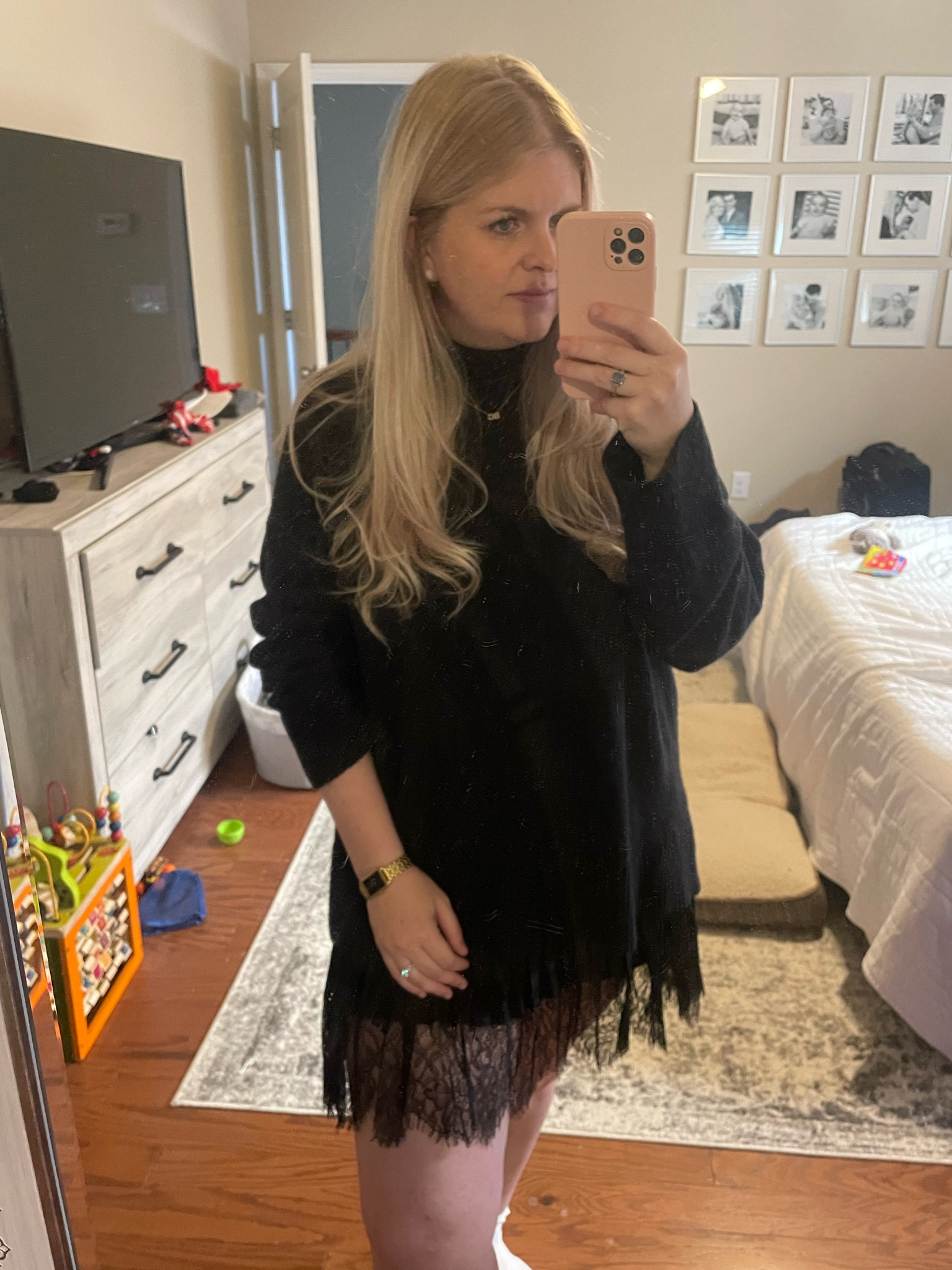 Fall outfit oversized sweater and slip skirt. Midsize fashion. 

#LTKSeasonal #LTKMidsize