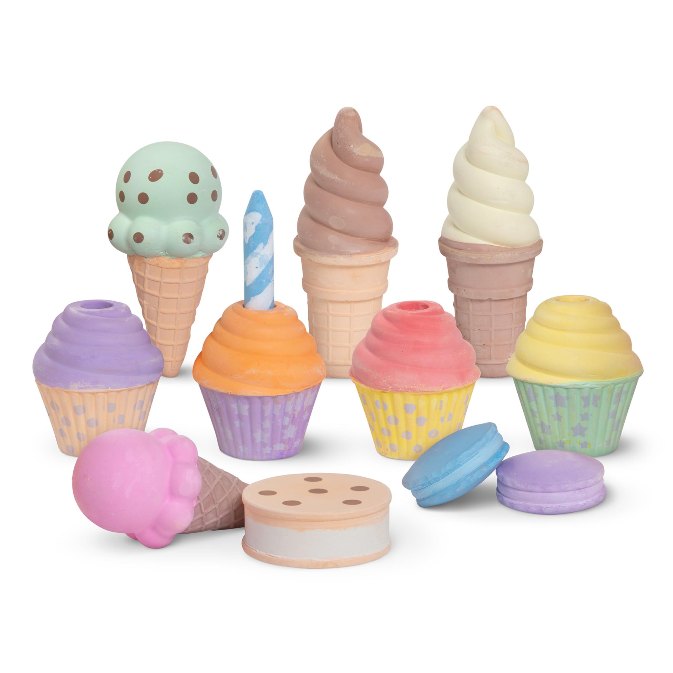 Melissa & Doug Ice Cream & Cake Chalk Set - Arts And Crafts For Kids, Sidewalk Chalk For Kids Age... | Amazon (US)