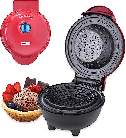 Dash Mini Waffle Bowl Maker for Breakfast, Burrito Bowls, Ice Cream and Other Sweet Deserts, Reci... | Amazon (US)
