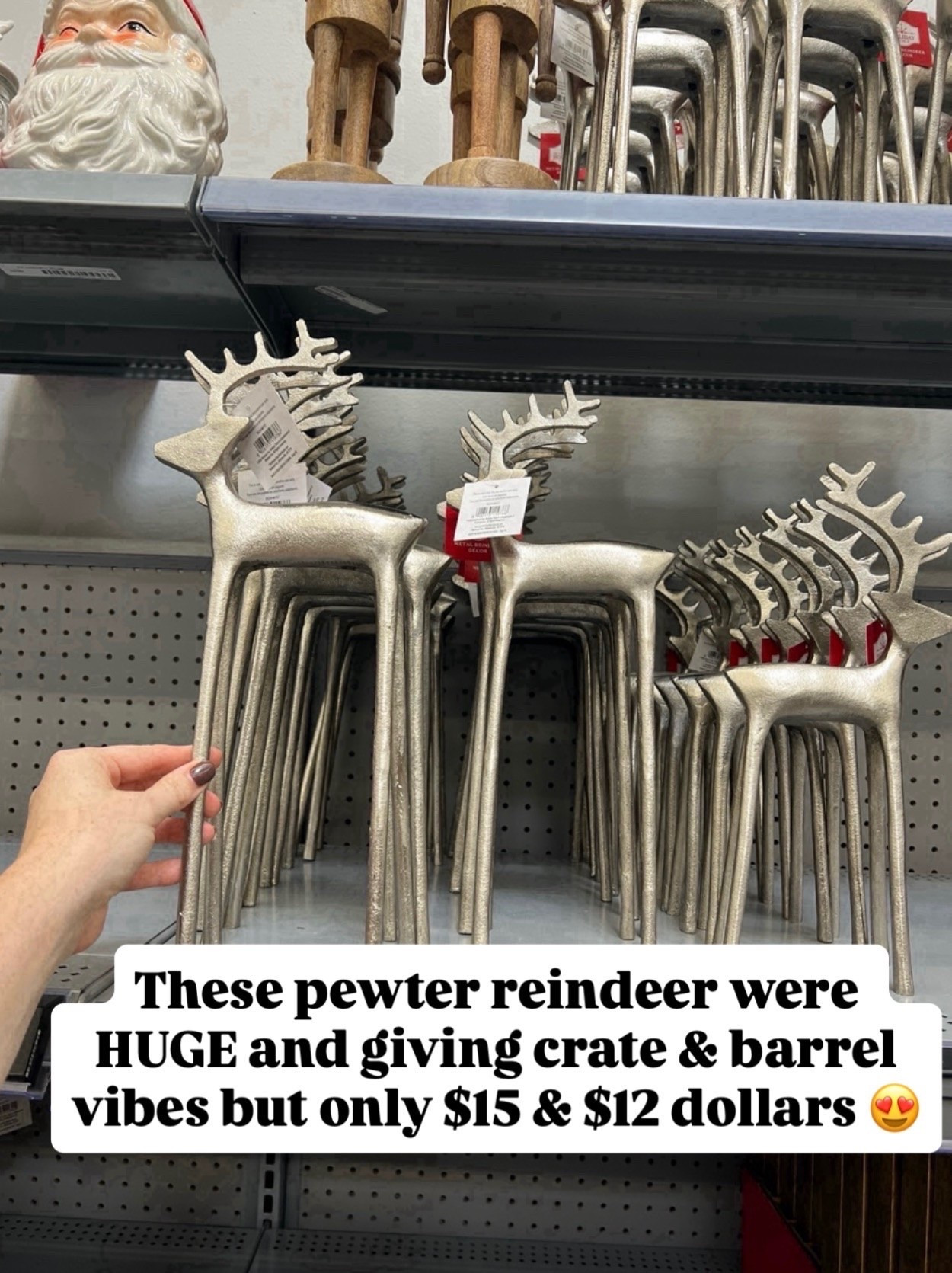 These reindeer are giving Crate and Barrel but only $15! The cutest Christmas decor!

#LTKSeasonal #LTKHome