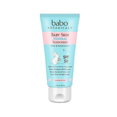Babo Botanicals Baby Skin Mineral Sunscreen Lotion - SPF 50 - 3floz | Target