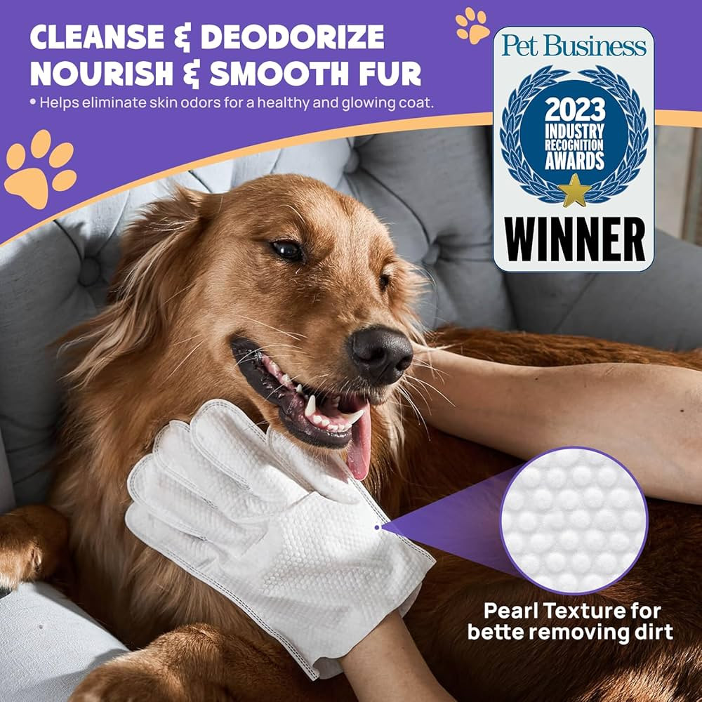 Cleaning & Deodorizing Pet Wipes Supplies for Dogs and Cats, Nourish Fur Coconut Oil Glove-Type P... | Amazon (CA)