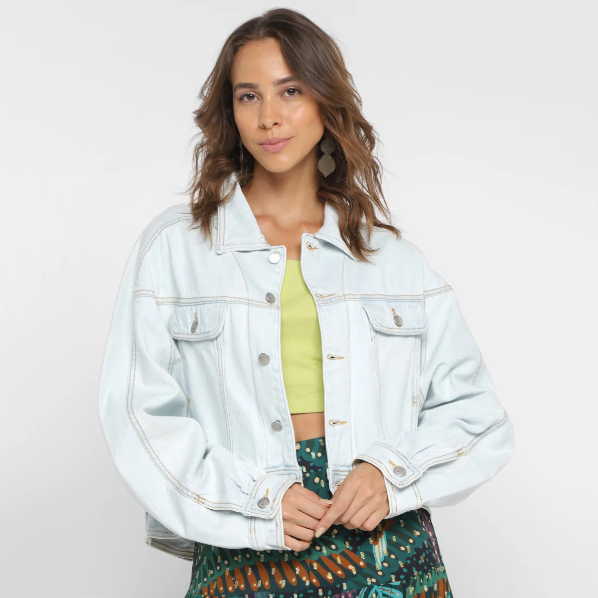 Jaqueta Jeans Farm Cava Deslocada Feminina - Azul | Zattini (BR)