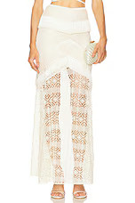 PatBO Samba Fringe Long Skirt in Off White from Revolve.com | Revolve Clothing (Global)