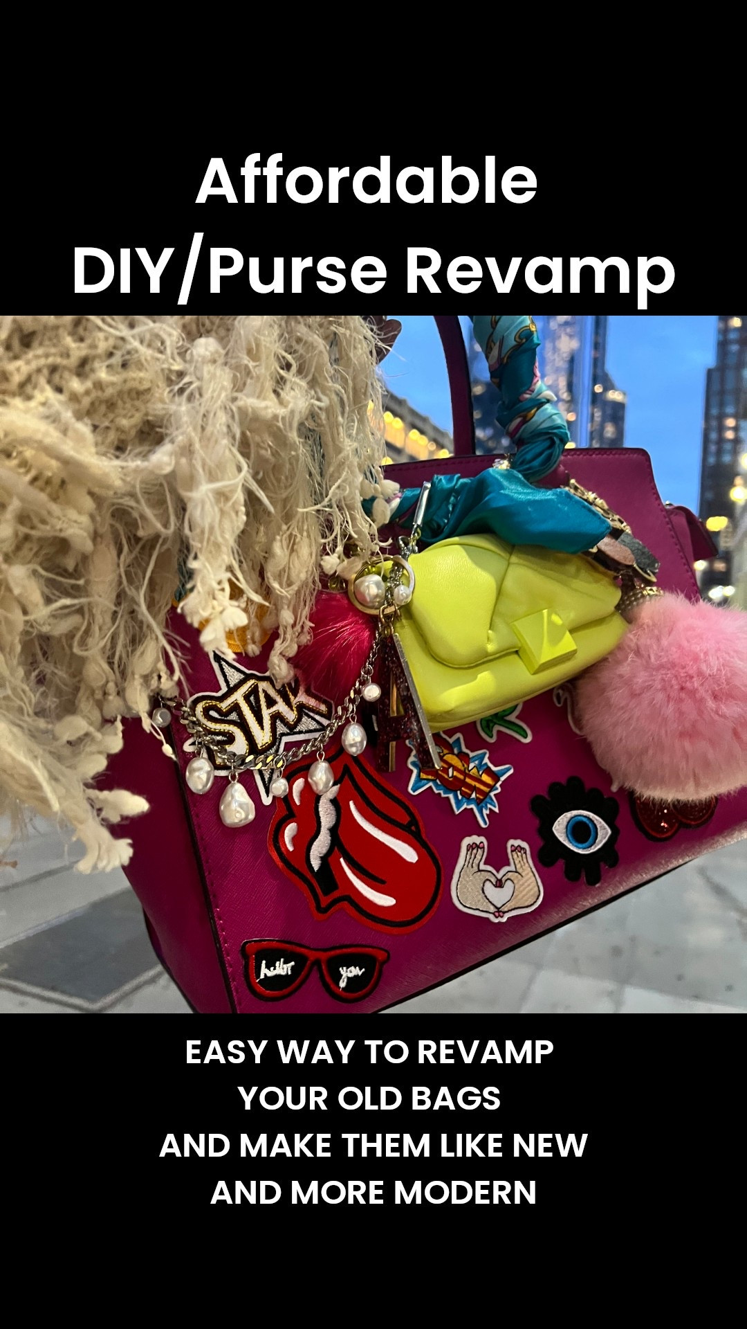 I love how this DIY Purse Revamp came out and it was super easy and affordable to take my old Michael Kors bag and make it more modernn and unique handbag with lots of fun bag charms, accessories, and patches that I glued on with my go to crafters glue.

This can also be a cute activity to do with your kids to DIY a backpack or purse for them to make it their own style.

Some of the things are old items I’ve had for years so I added so cute similar options that can give you the same type of look

#LTKKids #LTKItBag #LTKStyleTip
