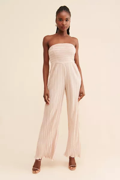 Rare London Plisse Wide Leg Jumpsuit | Urban Outfitters (US and RoW)
