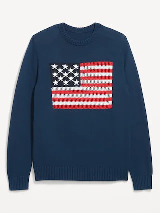 Crew-Neck Flag Sweater | Old Navy (US)