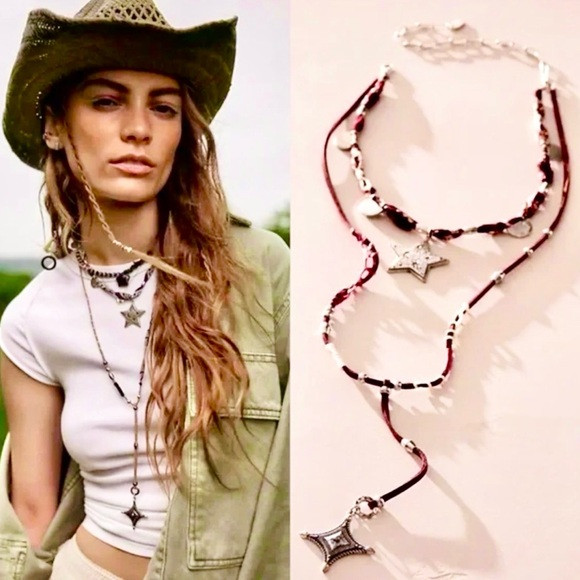 New Free People Dandelion Lariat Layered Necklace | Poshmark
