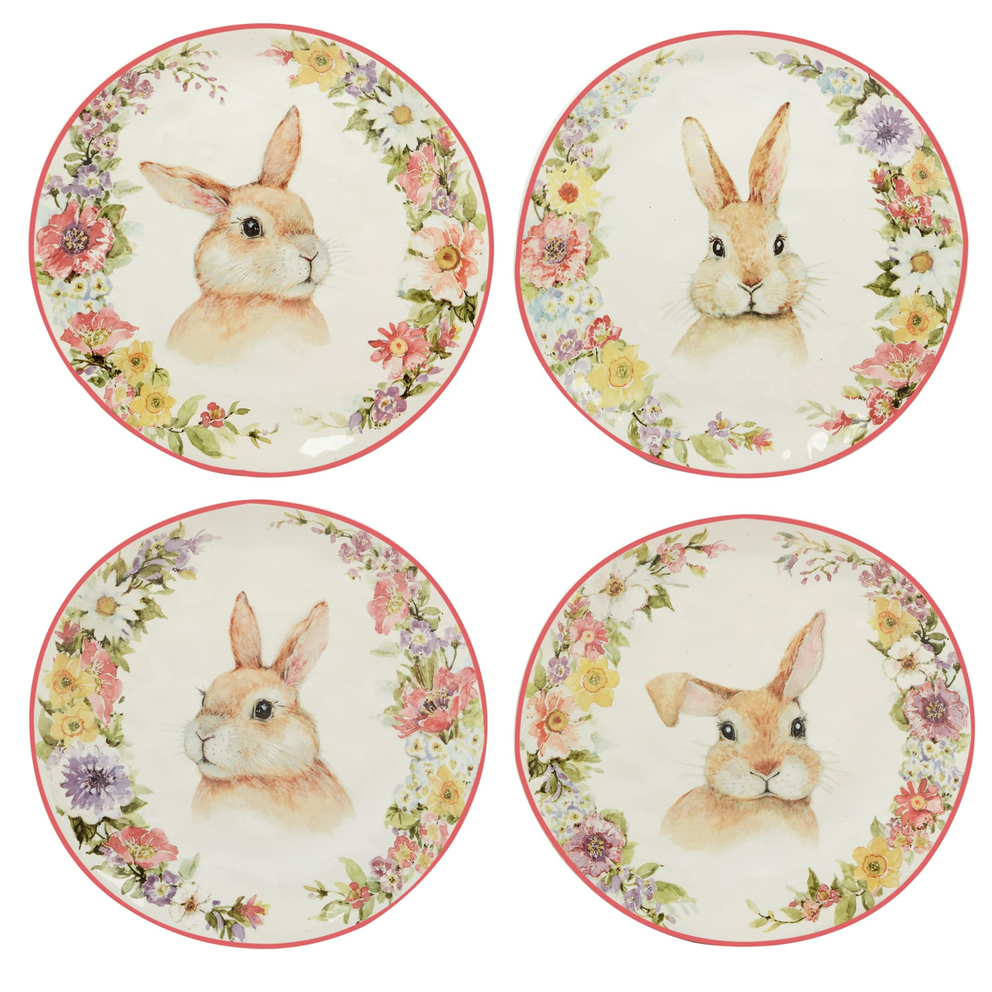 Certified International Easter Garden 8.5" Dessert/Salad Plate, Set of 4 Assorted Designs, Multic... | Amazon (US)