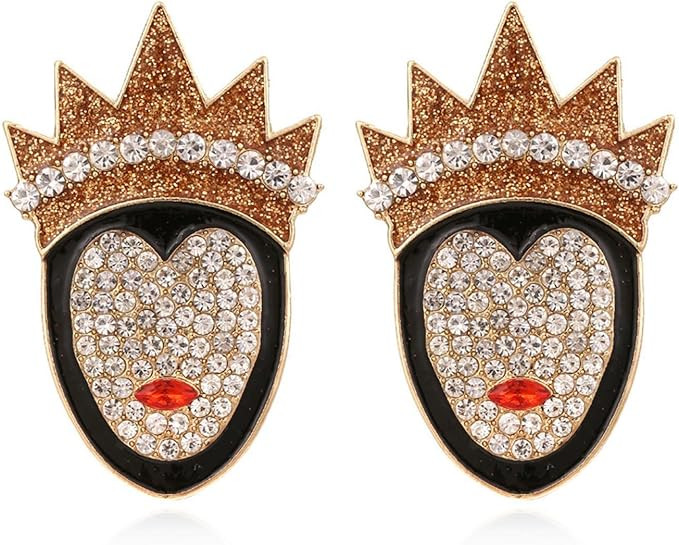 Halloween Pumpkin Skull Crown Skeleton Shpae Dangle Earrings Colorful Rhinestone Crystal Pearl Ea... | Amazon (US)