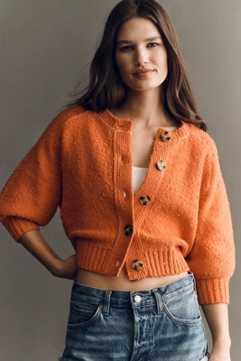 Pilcro Textured Crop Cardigan Sweater | Anthropologie (US)