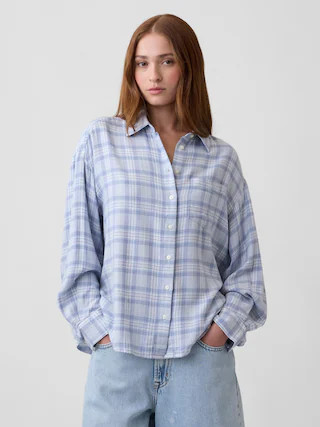 Oversized Shirt in Flannel | Gap Factory