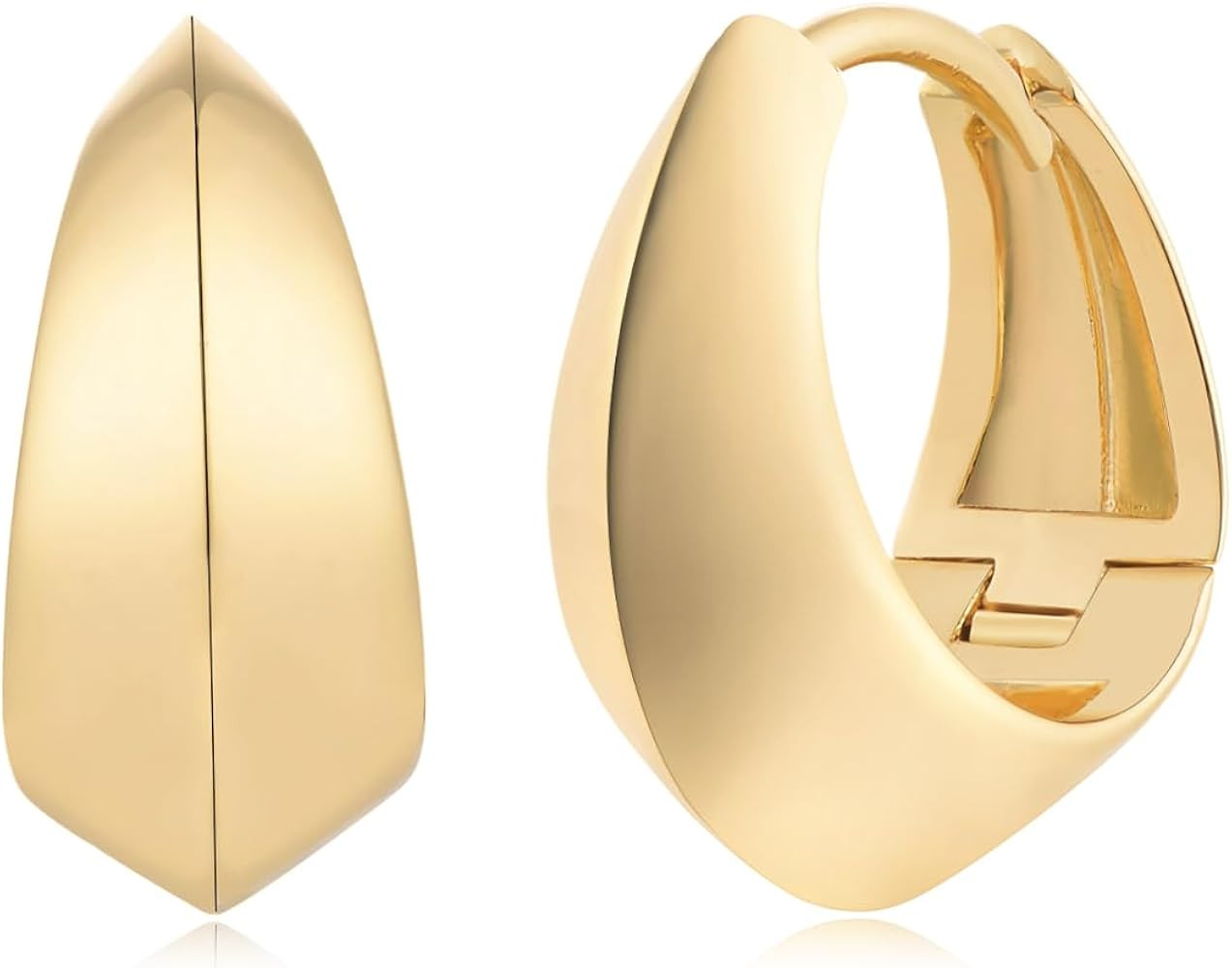 MYEARS Women Earrings Gold Huggie Hoop 14K Small Simple Hypoallergenic Everyday Jewelry | Amazon (US)