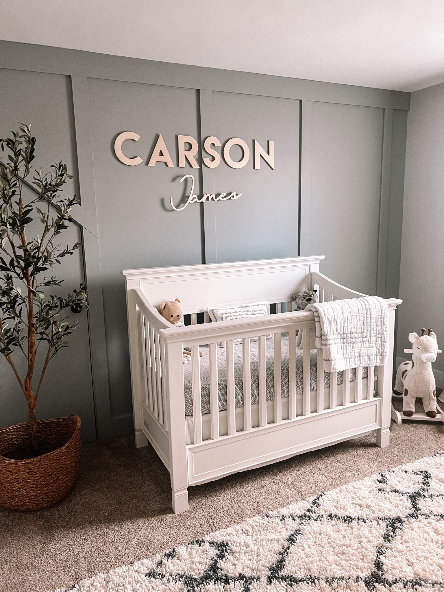 Baby boy nursery / nursery  reveal / nursery / baby bedroom / nursery accent wall / crib / crib sheets / crib bedding / rocker / glider 

#LTKbaby #LTKfamily #LTKbump