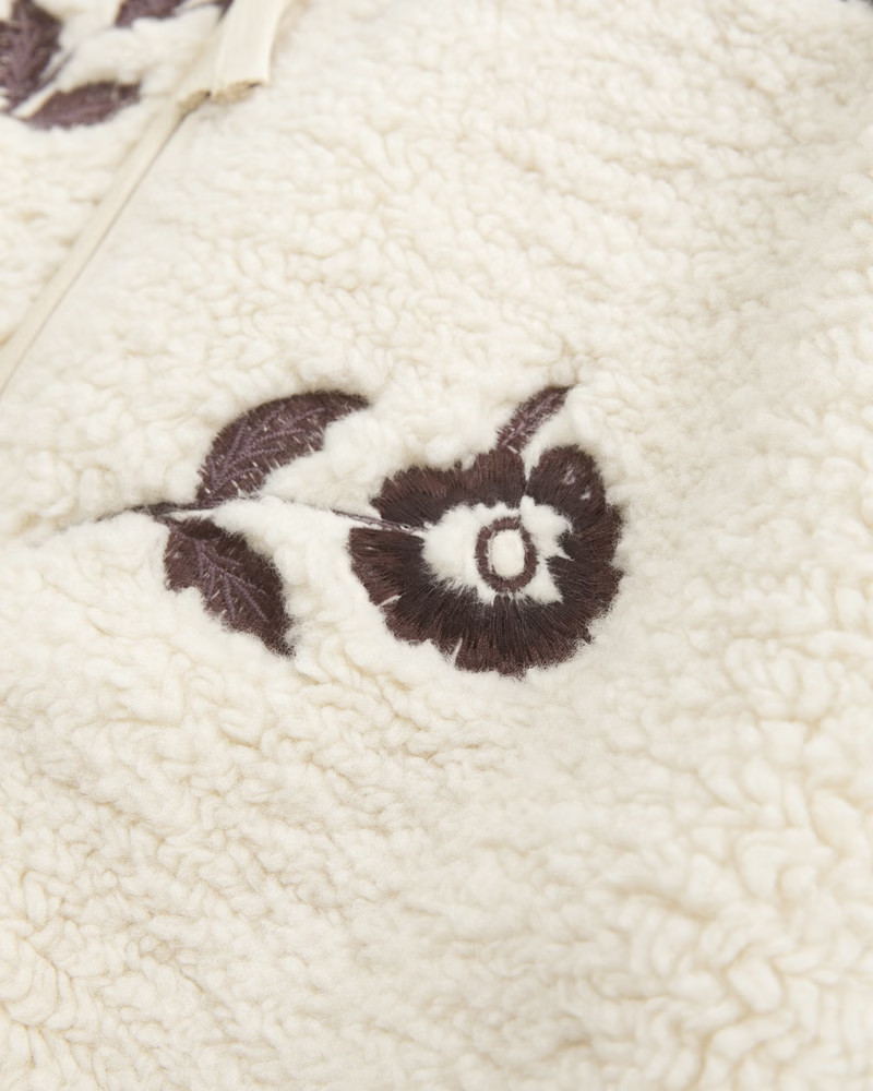 Women's Sherpa Full-Zip Jacket | Women's Pretty Western Outfits | Abercrombie.com | Abercrombie & Fitch (US)