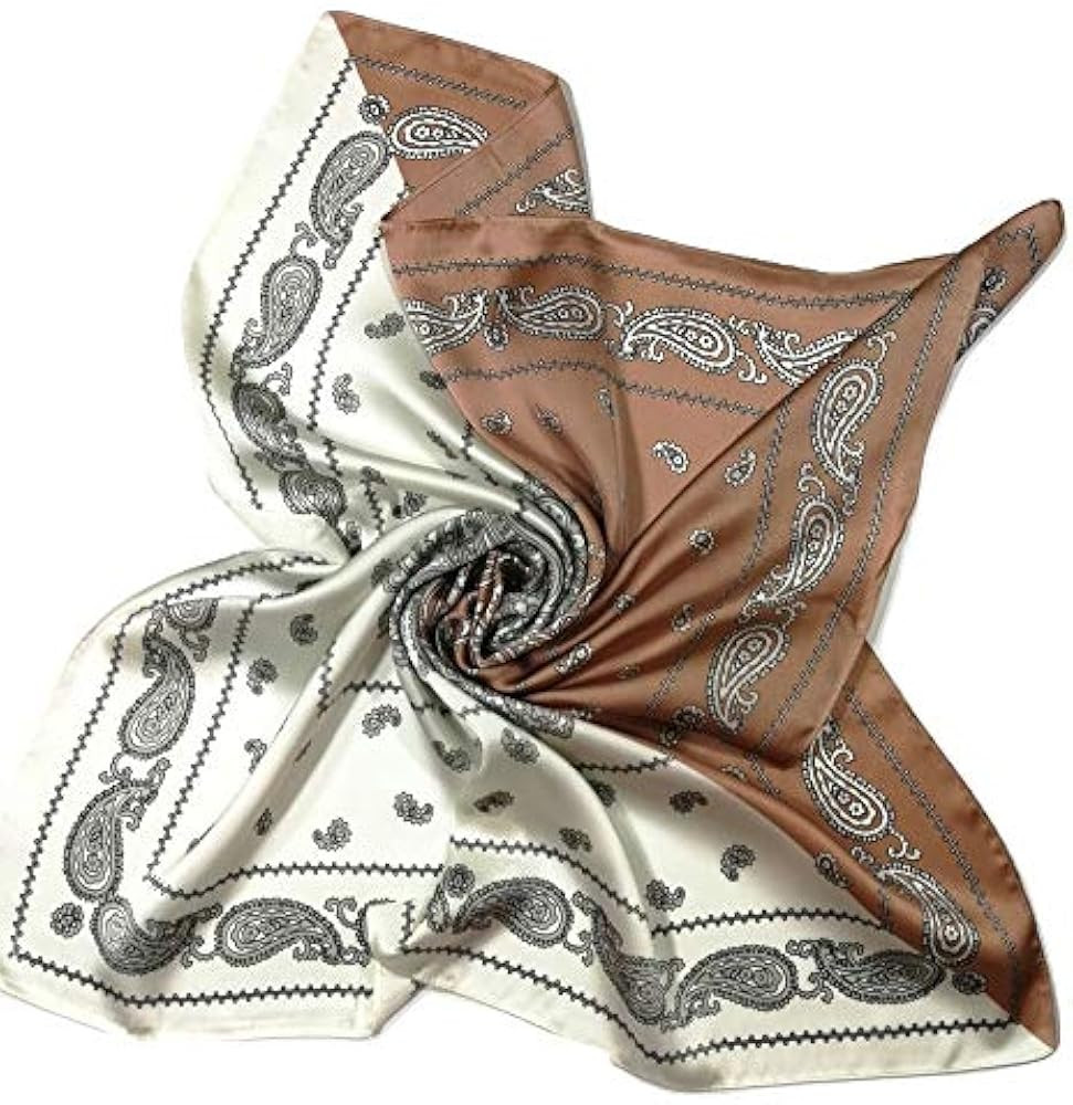 Shanlin Silk Feel Pattern Square Scarves 27" X 27" | Amazon (US)