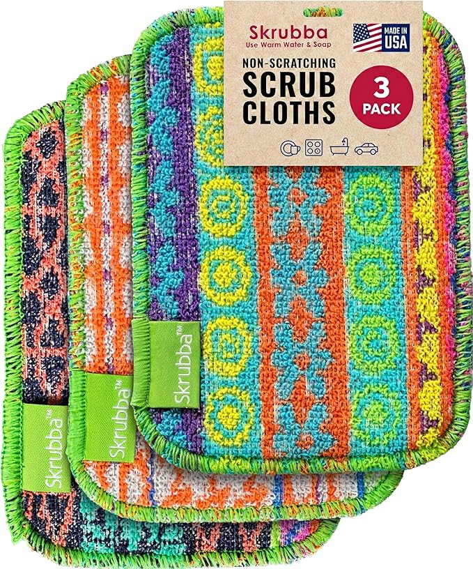 Wet-it! Skrubba 3-Pack Reusable Dish Scrubbers – Non-Scratch Scouring Pads for Kitchen & Househ... | Amazon (US)