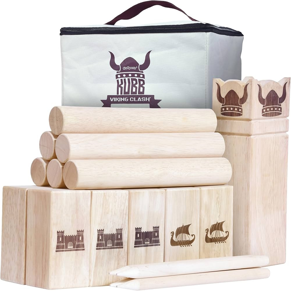 GoSports Kubb Yard Game Set - Choose Regulation or Backyard - Kuub Viking Chess Outdoor Game | Amazon (US)