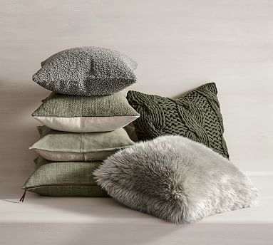 Green Tonal Palette Pillow Collection | Pottery Barn (US)