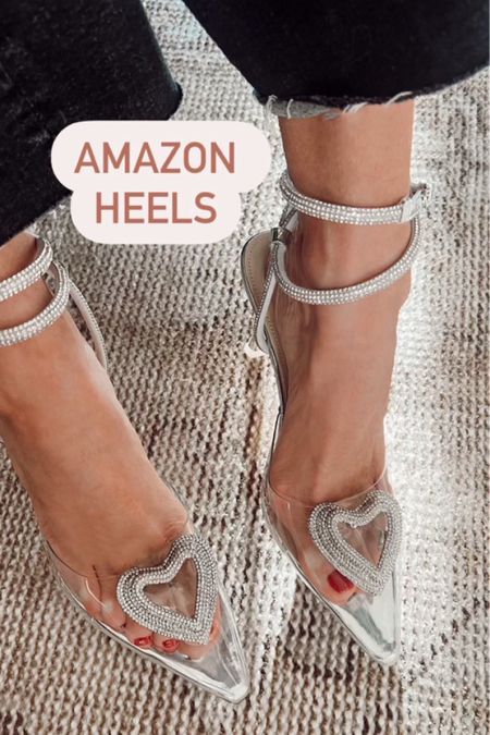 Heart heels from Amazon 🤍 under $50

#LTKstyletip #LTKfindsunder50 #LTKshoecrush