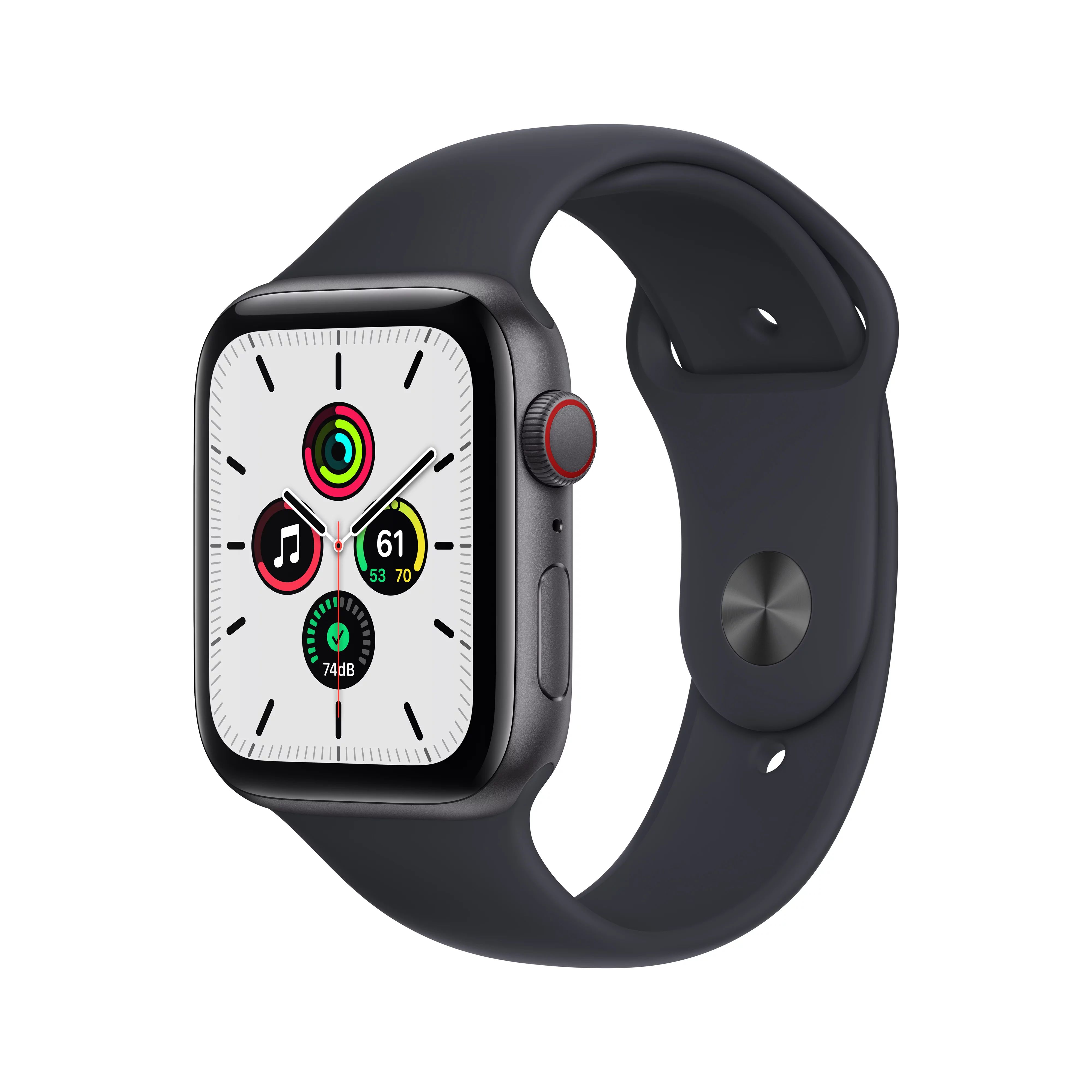 Apple Watch SE (1st Gen) GPS + Cellular 44mm Space Gray Aluminum Case Midnight Sport Band - Regul... | Walmart (US)