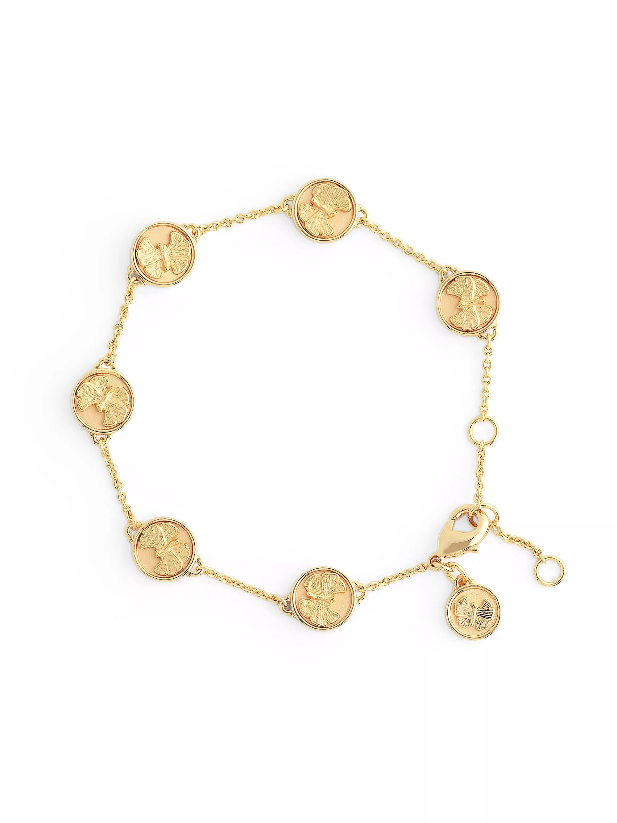 18K Gold-Plated Butterfly Coin Bracelet | Saks Fifth Avenue