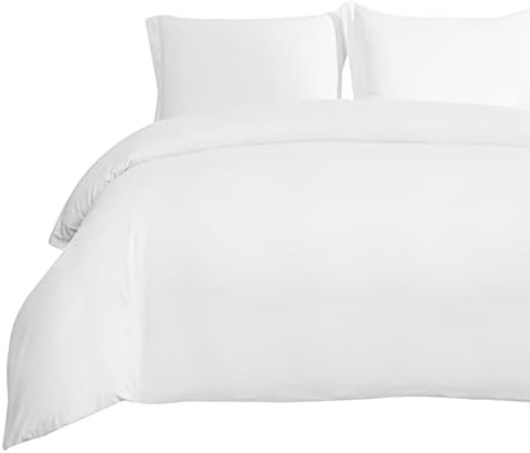 Bedsure Duvet Covers Queen Size White - Duvet Cover Queen Set Bedding Comforter Cover with Corner... | Amazon (US)