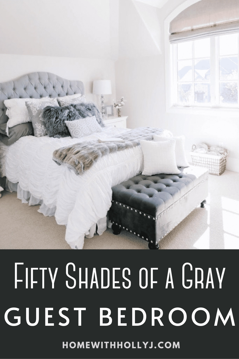 This cozy gray guest room lives rent free in my mind 🤍✨ From the layered neutral bedding to the elegant decor accents, every piece gives that high-end cozy aesthetic Pinterest is loving right now. Sharing all the linked finds from this beautiful room reveal in my LTK!

Tap “Shop the Post” to shop the look before these home finds sell out 🛍️ Save this for your next bedroom refresh or guest room makeover!

#LTKhome #BedroomInspo #NeutralDecor #CozyBedroom #GuestRoomIdeas #HomeDecorFinds #ModernFarmhouse #GrayBedroom #CozyHome #InteriorInspo #BedroomRefresh #HomeStyling #LTKfinds #PinterestHomeDecor #HomeWithHollyJ #ShopHollyJHome 

 #LTKdayinmylife #LTKmomlife #LTKHome