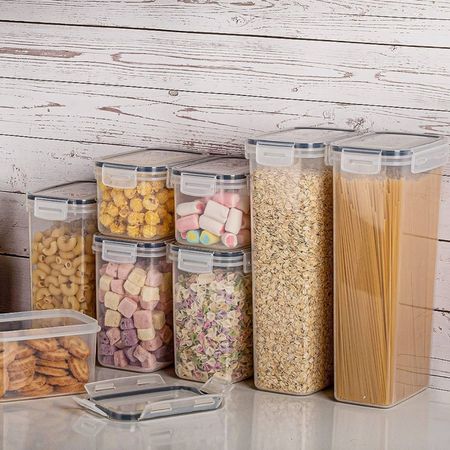 Kitchen organization hacks! You could use these for so many of your stored foods. I personally own them and use them for all our cereals💕 

#LTKfindsunder100 #LTKhome #LTKGiftGuide