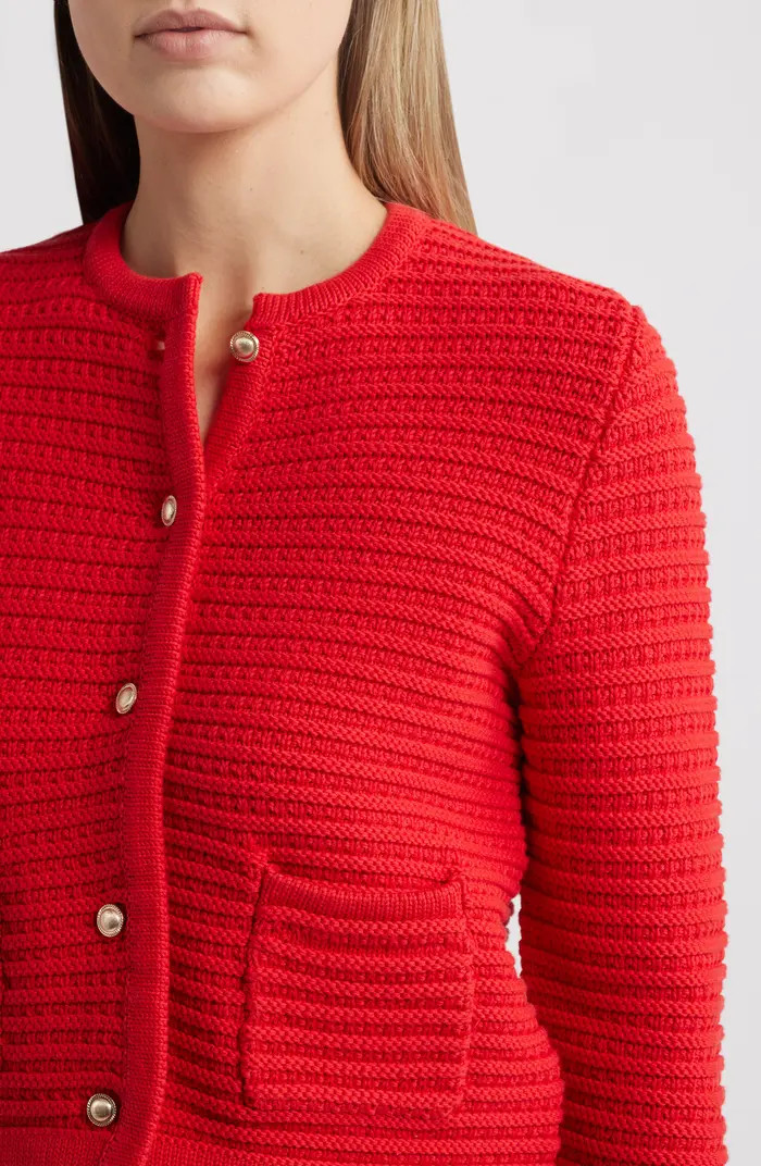 Textured Pima Cotton Cardigan | Nordstrom