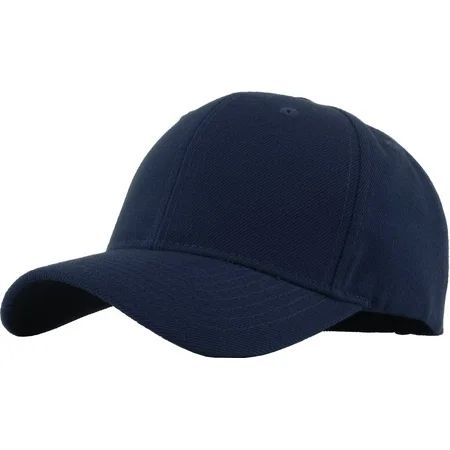 Solid Baseball Cap Velcro Adjustable Closure Plain Dad Hat | Walmart (US)