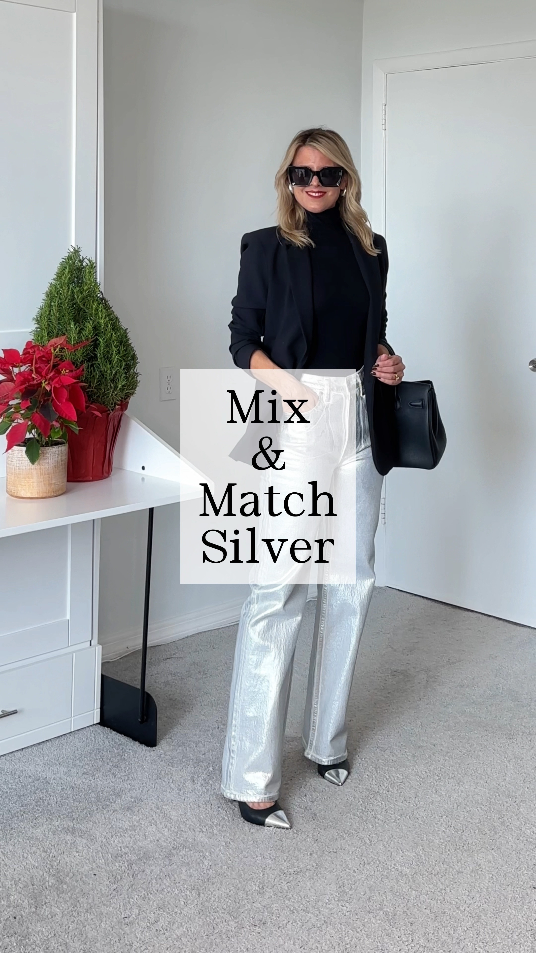 The exact heels I'm wearing are only available in a higher heel height.    

All else true to size 

#LTKparties #LTKSeasonal #LTKHoliday