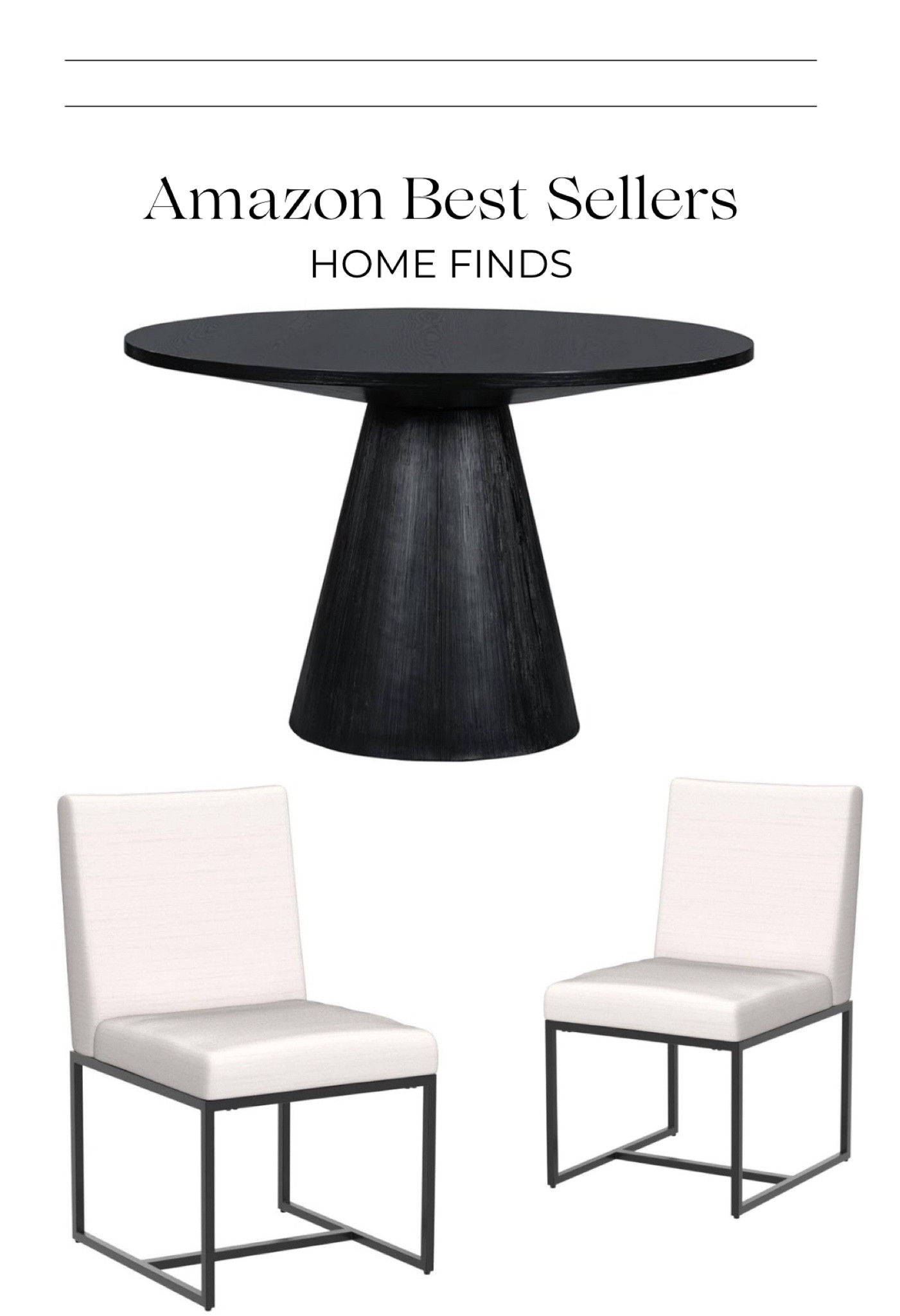 Round Dining Table, Retro Style Wooden Round Dining Table, Kitchen Table for Kitchen Room, Living Room, White Dining Room Chairs 