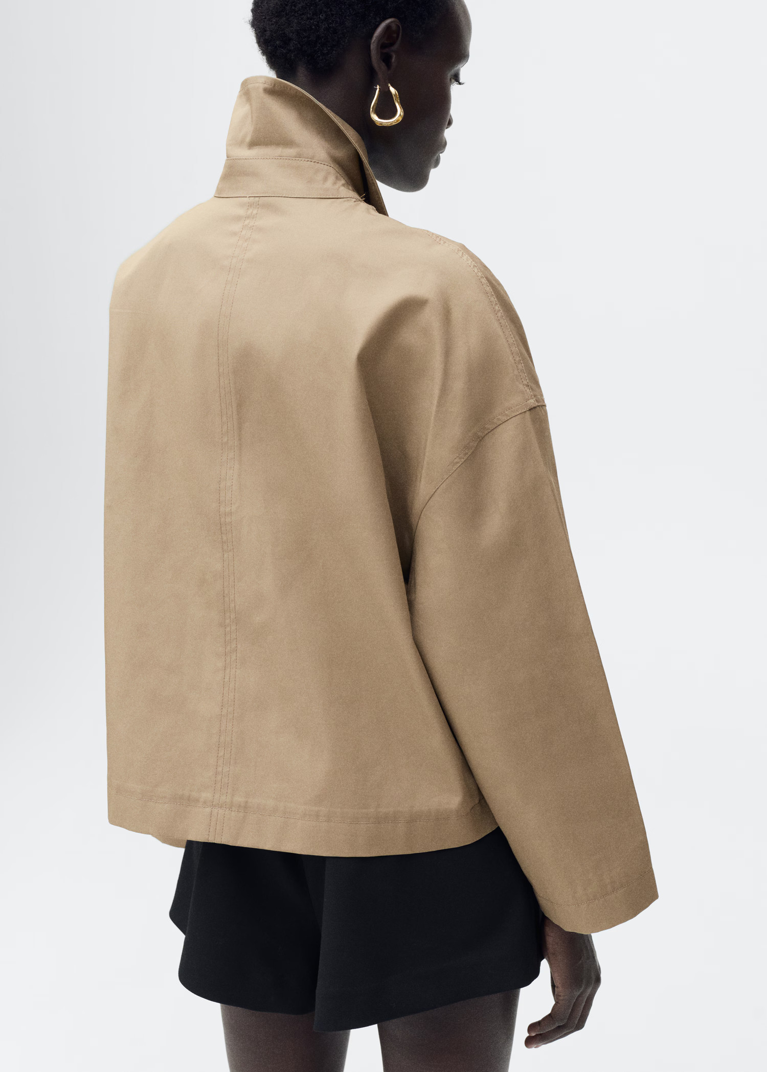 Straight cotton jacket with buttons - Women | MANGO United Kingdom | MANGO (UK)