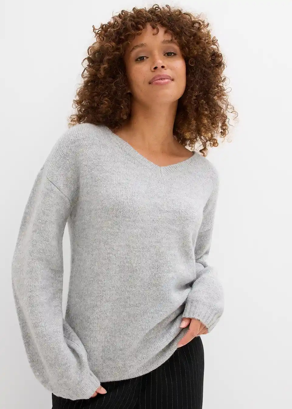 Schlichter Feinstrickpullover - grau - Damen | bonprix | Bonprix DE