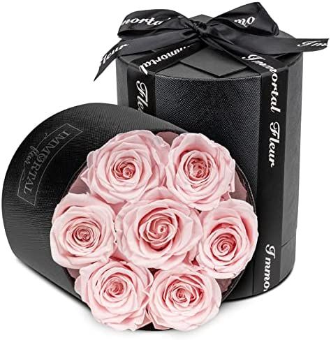 Immortal Fleur 7 Pink Preserved Roses In A Box | Red Rose Box, Unique Mothers Day Gifts from Daughte | Amazon (US)