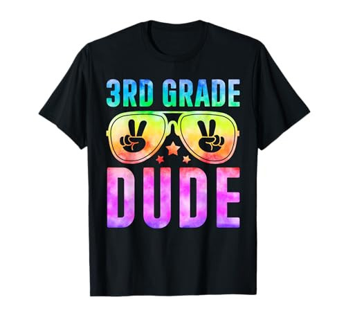 3rd Grade Cool Dude Tie Dye Back To School Third Grade Boys T-Shirt | Amazon (US)