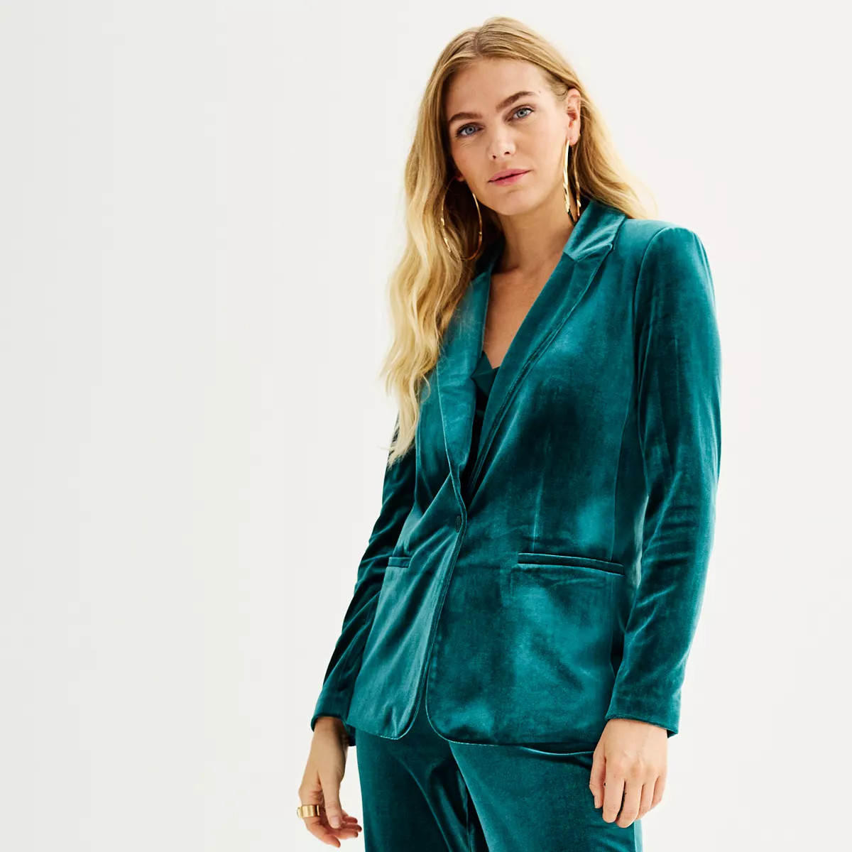 Women's Nine West Velvet Blazer | Kohl's