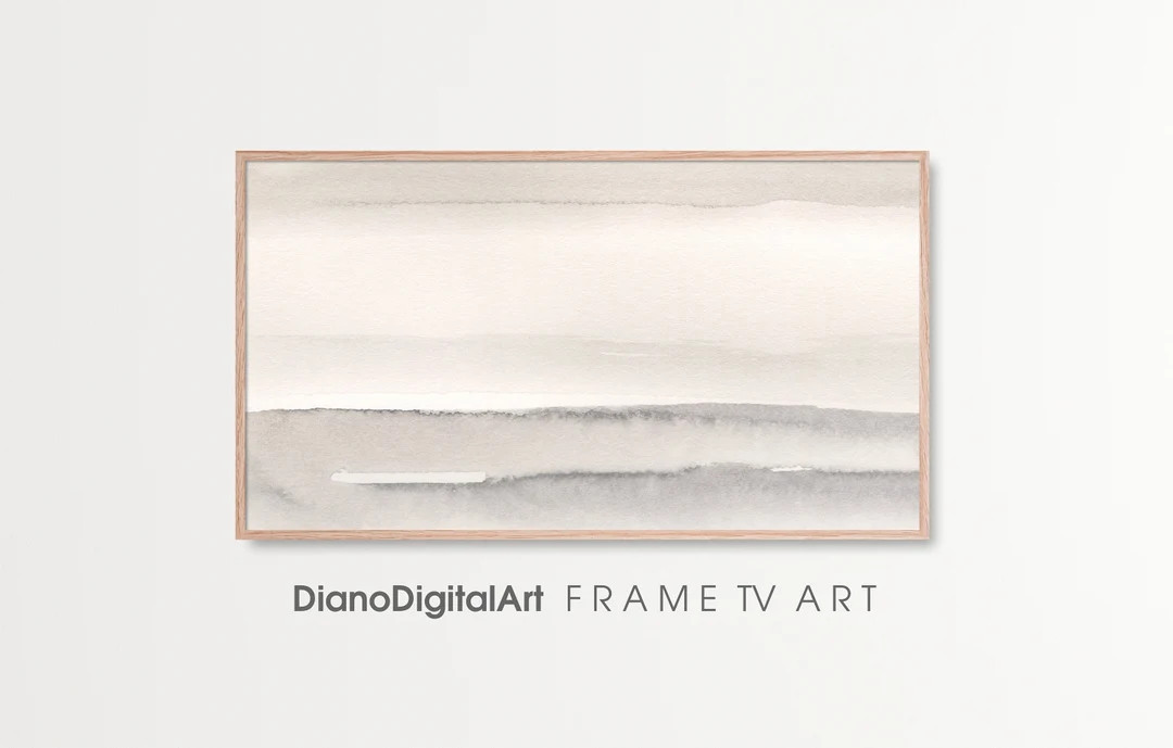 Samsung Frame TV Art, Abstract Neutral Watercolor Painting, Soft Tones Landscape, Frame TV Art, D... | Etsy (US)