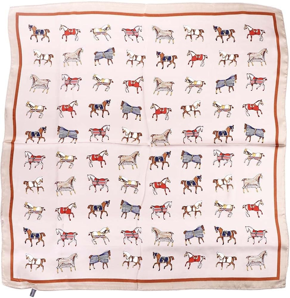 Vctitil Square Scarf 1PC Retro Elegant Horse Print Silk Neck Scarf Women Square Hair Scarves Head... | Amazon (US)