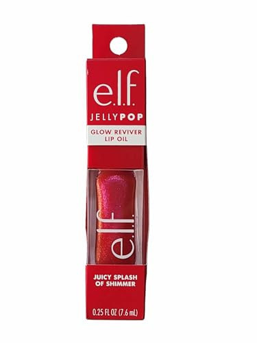 e.l.f. cosmetics Jelly Pop Glow Reviving Lip Oil, 0.25 Fl Oz (Pack of 1), Shimmer | Amazon (US)