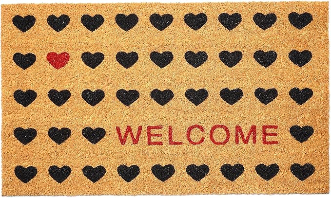Amazon.com : Calloway Mills 104001729 Heart Welcome Doormat : Patio, Lawn & Garden | Amazon (US)