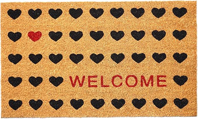 Amazon.com : Calloway Mills 104001729 Heart Welcome Doormat : Patio, Lawn & Garden | Amazon (US)