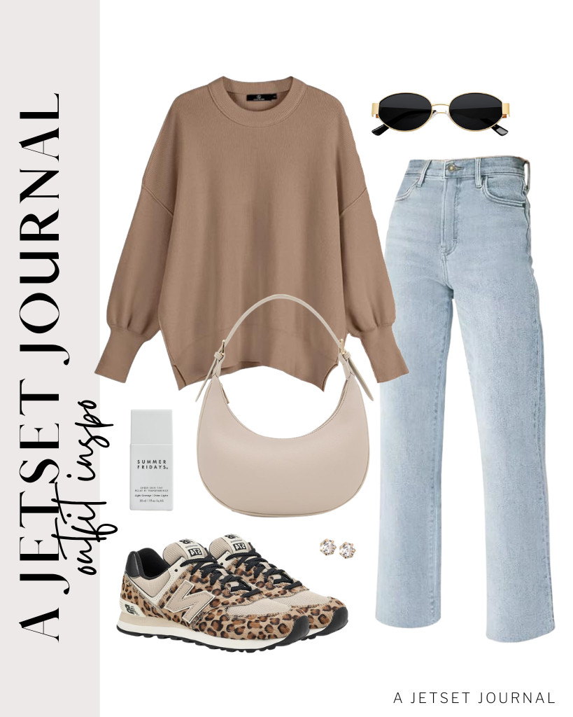 This dark apricot batwing knit sweater from LILLUSORY perfectly matches KDF jeans, too! For this fit, you can use this crescent shoulder bag and New Balance sneakers. Don’t forget to wear these stud earrings! 

 #LTKSeasonal #LTKSaleAlert #LTKTravel
