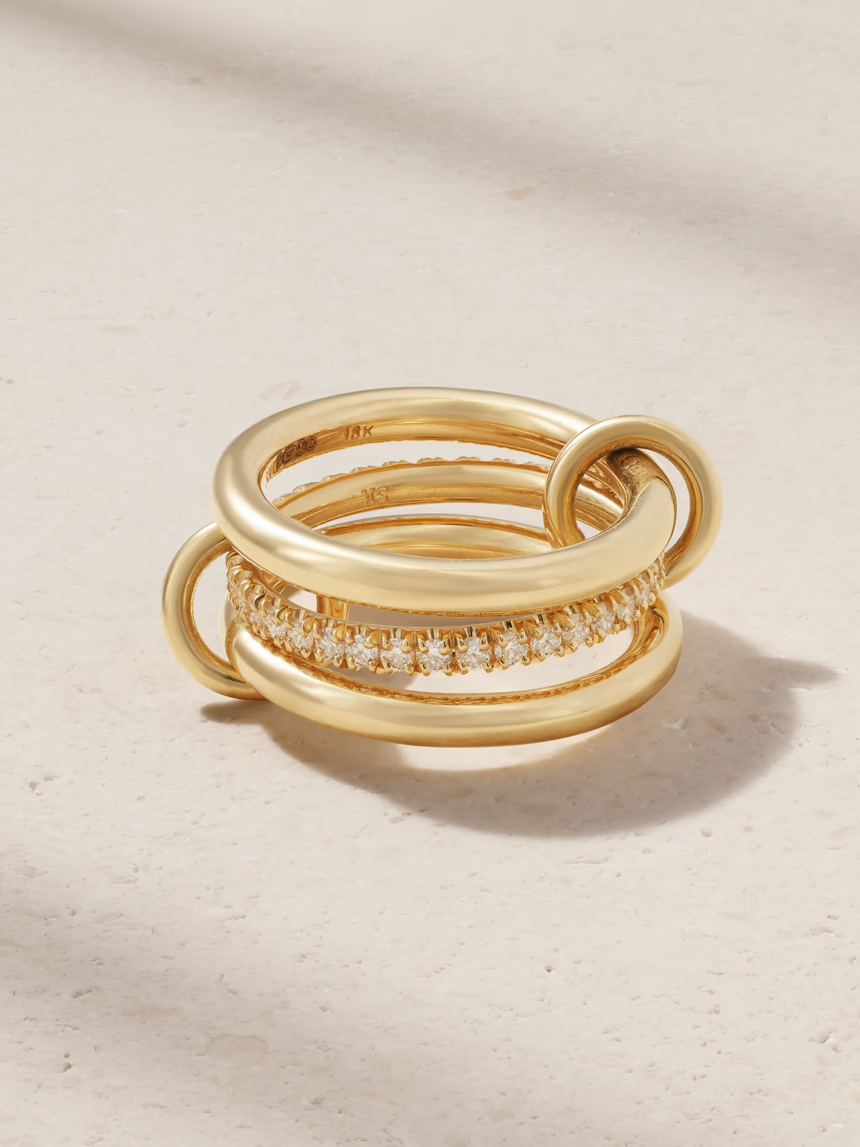 Spinelli Kilcollin - Libra Petite 18-karat Gold Diamond Rings - 7 | NET-A-PORTER (US)
