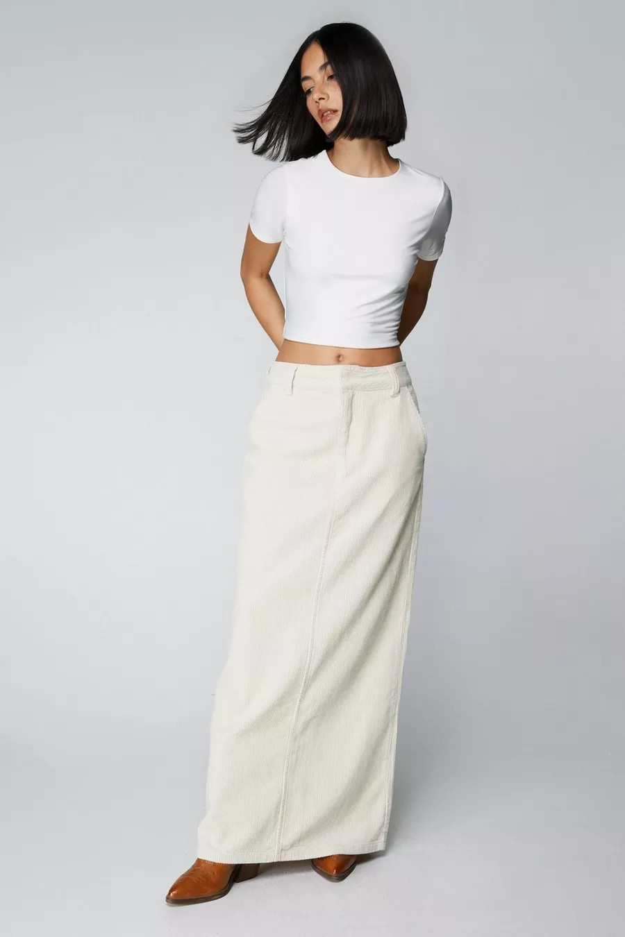 Corduroy Column Maxi Skirt | Nasty Gal US
